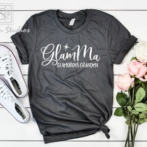 Glamma Shirt, Glam,ma, Glamma , Unisex Jersey Short Sleeve T, Shirt ,Blessed MiMi Shirt , Grandma T,Shirt , Grandmother Shirt