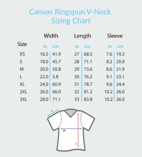 Vertical 9 Size Chart