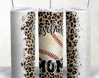 Baseball Mom Tumbler | Personalized 20oz Stainless Steel Travel Mug