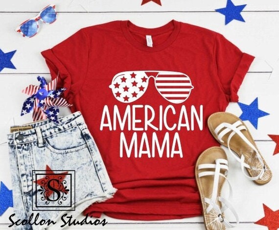 American Mama Shirt, America T,Shirt , 4th of July Tee,  Unisex Sized, patriotic shirt, Memorial day, USA T,shirt