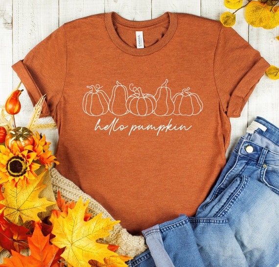 Pumpkin Shirt | Fall tshirts|  Cute fall Tee | Cute Halloween Shirt | Autumn Shirt