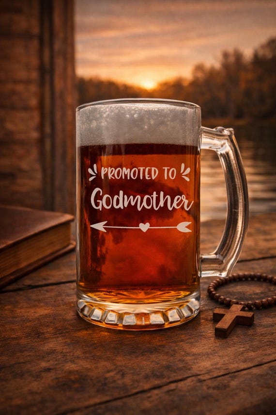 Promoted to Godmother Beer Mug Gift