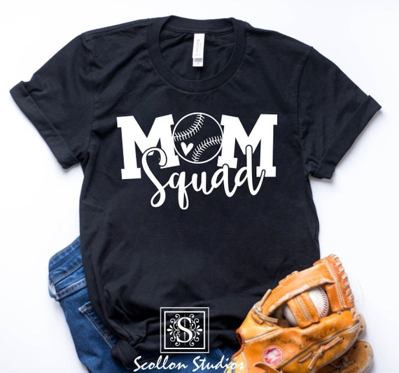 Mom Squad, Baseball Mom Shirt, Baseball T,Shirt, Baseball shirt, custom baseball shirt, baseball top, softball shirt