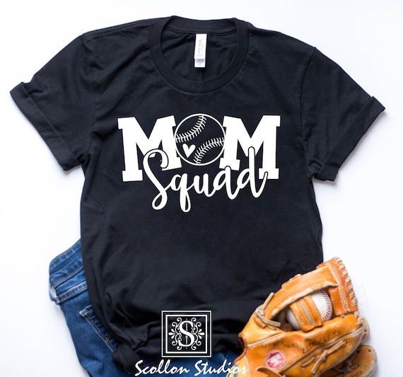 Mom Squad, Baseball Mom Shirt, Baseball T,Shirt, Baseball shirt, custom baseball shirt, baseball top, softball shirt