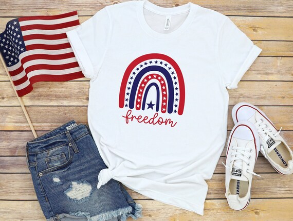 America Shirt | America T-Shirt |  4th of July Tee | Memorial Day | patriotic shirt | USA T-shirt | Rainbow Shirt | Unisex Sized