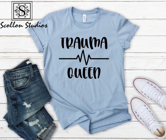 Trauma Queen , Unisex Jersey Short Sleeve T, Shirt , Trauma Nurse Tee , Nurse T,Shirt , Nurse T,shirt , Unisex Shirt ,  RN Shirt , Nurse