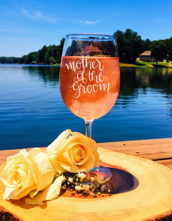 Mother Of The Groom Wine Glass, Wedding, Wedding Party, Wedding Gift, of the bride gift