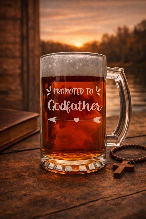 Promoted to Godfather Beer Mug Gift