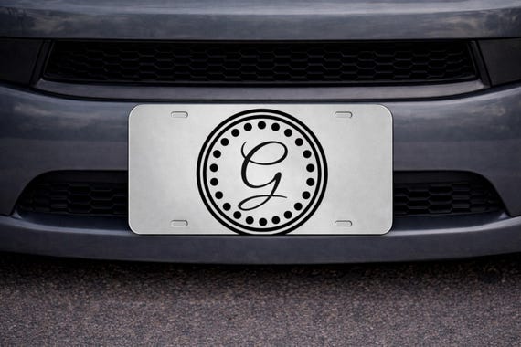 Custom Initial License Plate, Personalized Monogram Car Tag, Single Letter Auto Plate, Minimalist Name Plate Gift