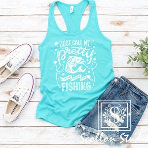 I Fish on the First Date Tank Top Fishing Shirt Women's Fishing