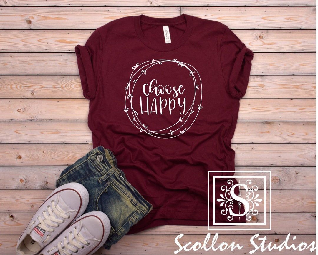 T-shirt Unisex You Decide Happy Or Sad - Coton Jersey Manches Courtes - Neuf Avec étiquettes