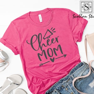 Cheer Mom Shirt, Cheer Shirt , Cute Cheer Mom Shirt,Cheer Mom ,Unisex Jersey Short Sleeve T,Shirt , Mom Shirt ,Sports Mom Tee