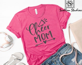 Cheer Mom Shirt, Cheer Shirt , Cute Cheer Mom Shirt,Cheer Mom ,Unisex Jersey Short Sleeve T,Shirt , Mom Shirt ,Sports Mom Tee