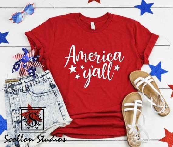 America Ya'll, America Shirt, America T,Shirt , 4th of July Tee,  Unisex Sized, patriotic shirt, Memorial day, USA T,shirt