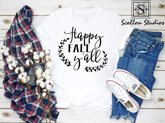 Happy Fall Y'all, Fall Shirt,Unisex Jersey Short Sleeve T, Shirt , Happy Fall Y'all Tee , Fall T,Shirt , Fall Shirts, Happy Fall Y'all,