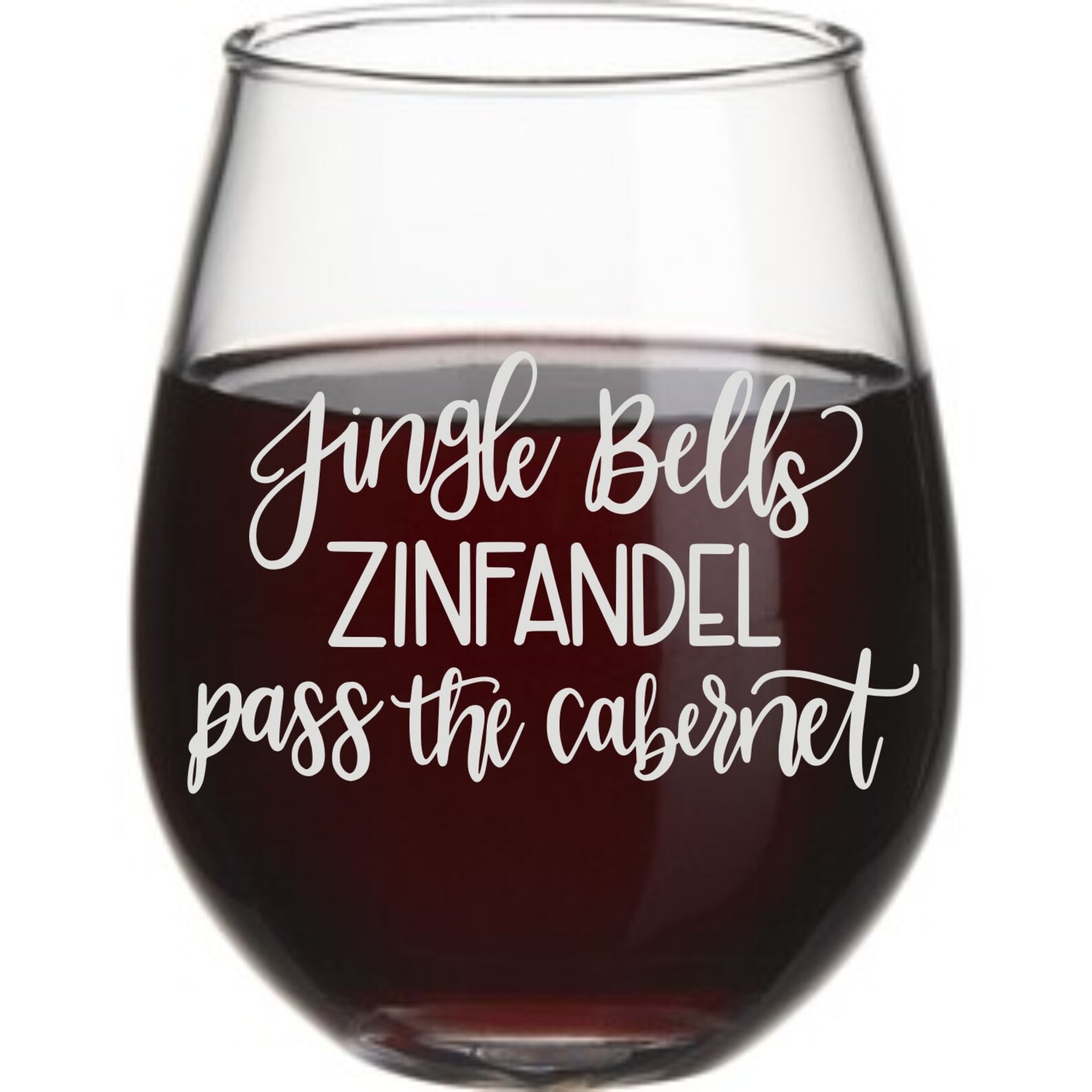 Jingle Bells Zinfandel Pass the Wine Glass Etsy