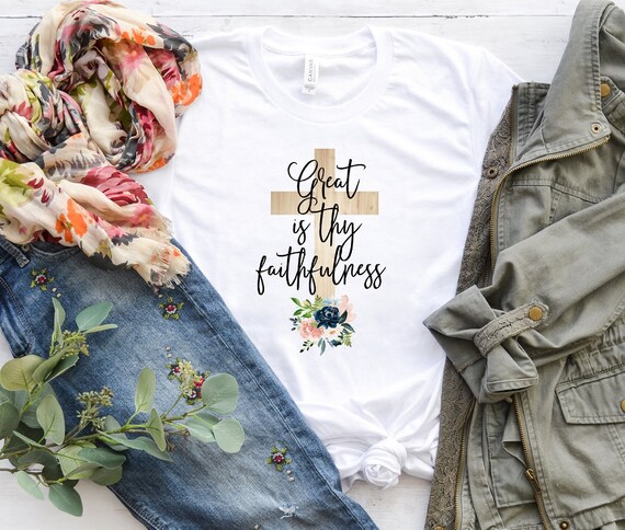 Great is thy faithfulness Shirt | Unisex Sized | Inspirational Shirt | Bible Verse Shirt | Christian Apparel | Free shipping