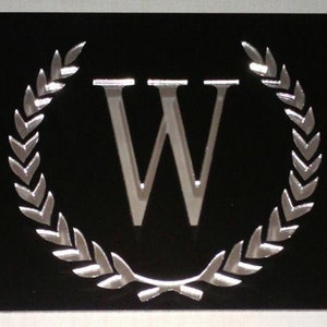Custom Vanity Plate,Car Tag, Monogrammed, Initial, Wreath, Personalized