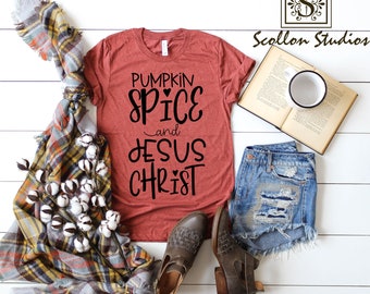 Pumpkin Spice Jesus T-Shirt, Fall Christian Tee
