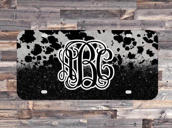  Etch America Engravings Mirror Monogram Glitter License Plate,  100% Acrylic, No Vinyl Stickers, Personalized Car Tag, Custom Front Plate,  Personalized License Plate : Automotive