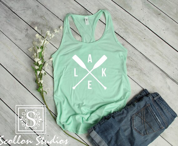 Lake Shirt, Lake with Paddles Tank Lake Life Shirt , Lake Shirts , Lake Vibes , Camping Shirt , Camping Shirts , Boating Shirt , Kayak Shirt