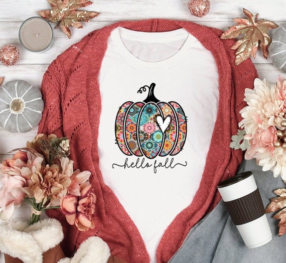 Boho Pumpkin Fall Shirt | Thanksgiving tee | Sweater Weather | Pumpkin tee |  Graphic Tee  | Unisex Sized | Free shipping