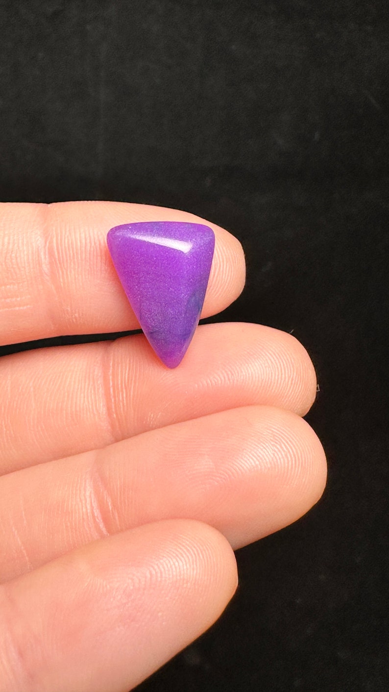 5.5ct Sugilite Cabochon | Natural Untreated Sugilite | Hand cut in California, USA by Pure Gems Minerals and Design | shops 17.4x12.6x4.4