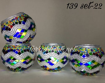 Mosaic Candle Holder Etsy