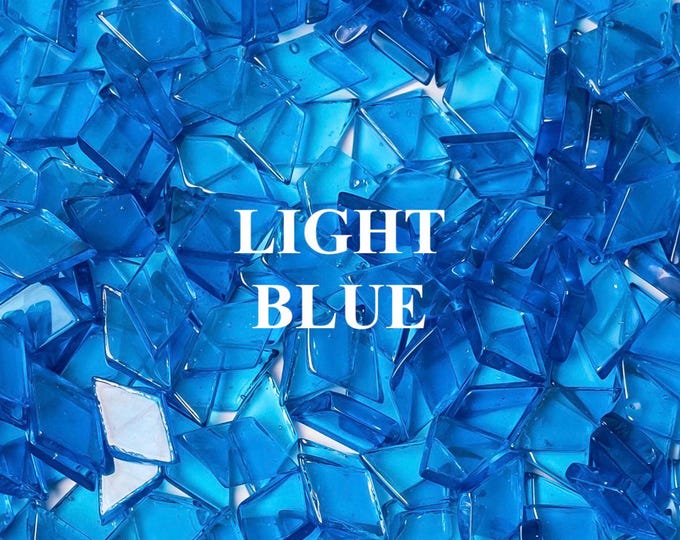 300 pcs Mosaic Glass Tiles – Handmade Diamond Shape Mosaic Pieces for DIY Crafts, Turkish Lamp Making, Art Projects