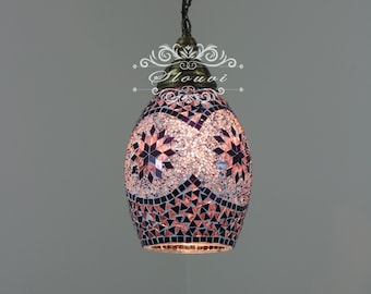 Turkish Handmade Mosaic  Hanging Pendant -  Kitchen Island Lightining