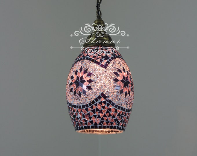 Turkish Handmade Mosaic  Hanging Pendant -  Kitchen Island Lightining