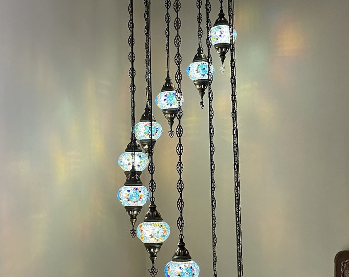 11(M) Globe Turkish Lamp Morocco Lamp Turkish Chandelier Mosaic Lamp Ceiling Lantern  Pendant Fixture  Chandelier H11-22 FREE SHIPPING