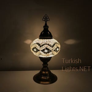 Turkish Mosaic Table Lamp,  Large Globe