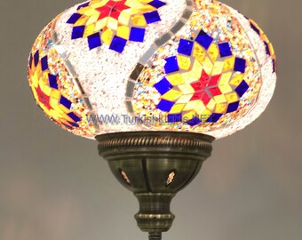 Turkish Handmade Mosaic  Hanging Lamp - Extra Large Globe (No5 globe)