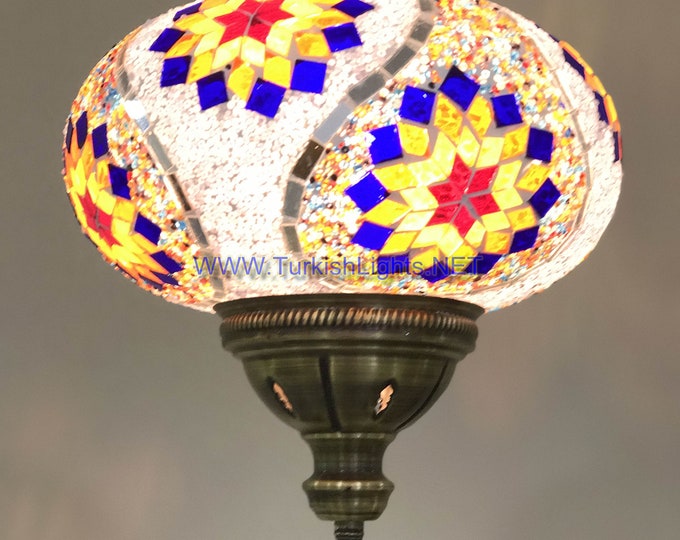 Turkish Handmade Mosaic  Hanging Lamp - Extra Large Globe (No5 globe)