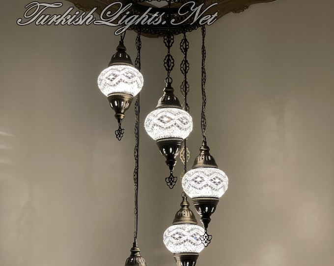 5 (M) Globe Turkish Lamp Morocco Lamp Turkish Chandelier Mosaic Lamp Ceiling Lantern  Pendant Fixture  Chandelier 10 To Choose  FREE SHIP