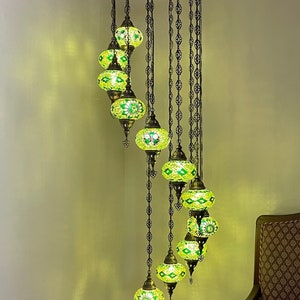 11(L) Globe Turkish Lamp Morocco Lamp Turkish Chandelier Mosaic Lamp Ceiling Lantern  Pendant Light Fixture  Chandelier H11-36 FREE SHIPPING