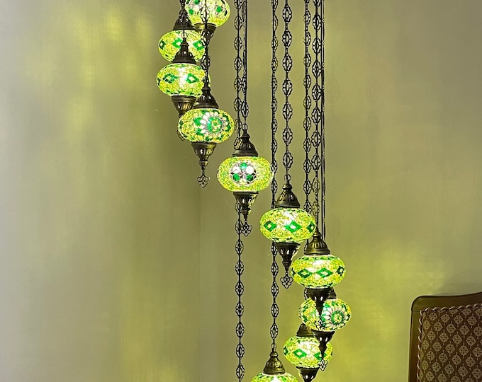 11(L) Globe Turkish Lamp Morocco Lamp Turkish Chandelier Mosaic Lamp Ceiling Lantern  Pendant Light Fixture  Chandelier H11-36 FREE SHIPPING