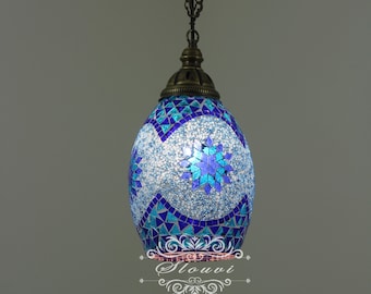 Turkish Handmade Mosaic  Hanging Pendant -  Kitchen Island Lightining