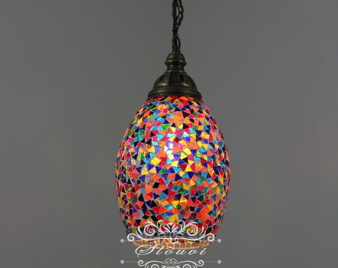 Turkish Handmade Mosaic  Hanging Pendant -  Kitchen Island Lightining