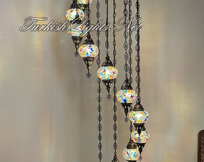 11(M) Globe Turkish Lamp Morocco Lamp Turkish Chandelier Mosaic Lamp Ceiling Lantern  Pendant Fixture  Chandelier 9 To Choose FREE SHIPPING
