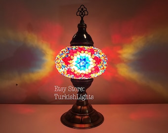 Turkish Mosaic Table Lamp,  Large Globe