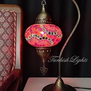 Turkish Table Lamp Turkish Lamp Morocco Lamp Table Lamp RED Color 5 to Choose
