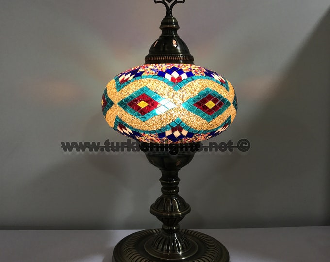 Turkish Mosaic Table Lamp, Extra  Large Globe