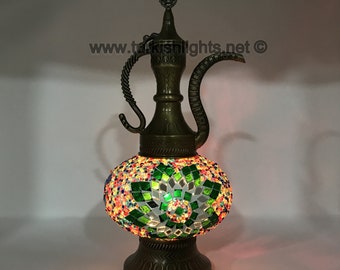 Mosaic Table Lamp Pitcher (Ibrik) - Large Globe