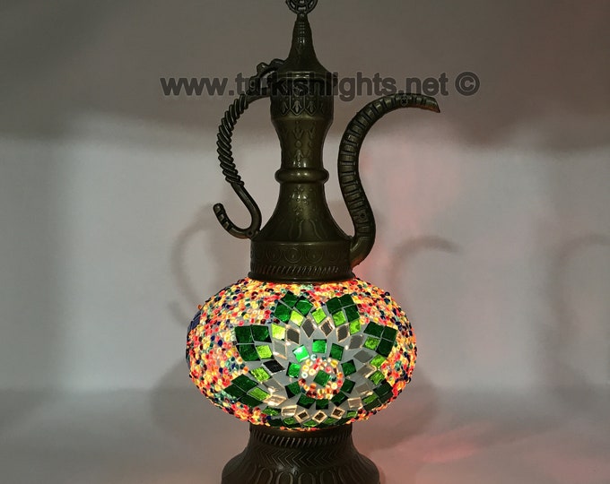 Mosaic Table Lamp Pitcher (Ibrik) - Large Globe