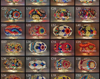 Mosaic Chandelier Globes, Large Replacements  for  chandeliers, floor lamps, table lamps