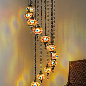 11(L) Globe Turkish Lamp Morocco Lamp Turkish Chandelier Mosaic Lamp Ceiling Lantern  Pendant Light Fixture  Chandelier H11-38 FREE SHIPPING