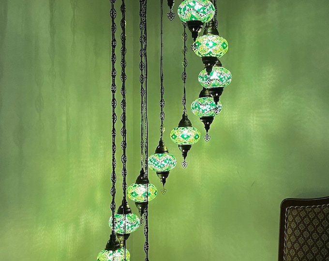 13(L) Globe Turkish Lamp Morocco Lamp Turkish Chandelier Mosaic Ceiling Lantern  Pendant Light Fixture  Chandelier H13-35 FREE SHIPPING