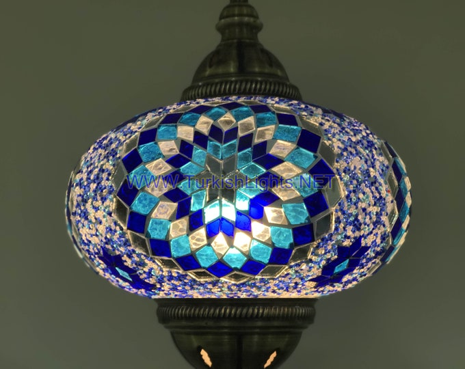 Turkish Handmade Mosaic  Hanging Lamp - Extra Large Globe (No5 globe)
